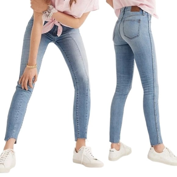 Madewell 9" High Rise Seamed Skinny Jean Step Hem 25 - Picture 1 of 10